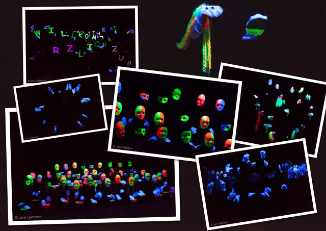 Collage Schwarzlichtlichttheater